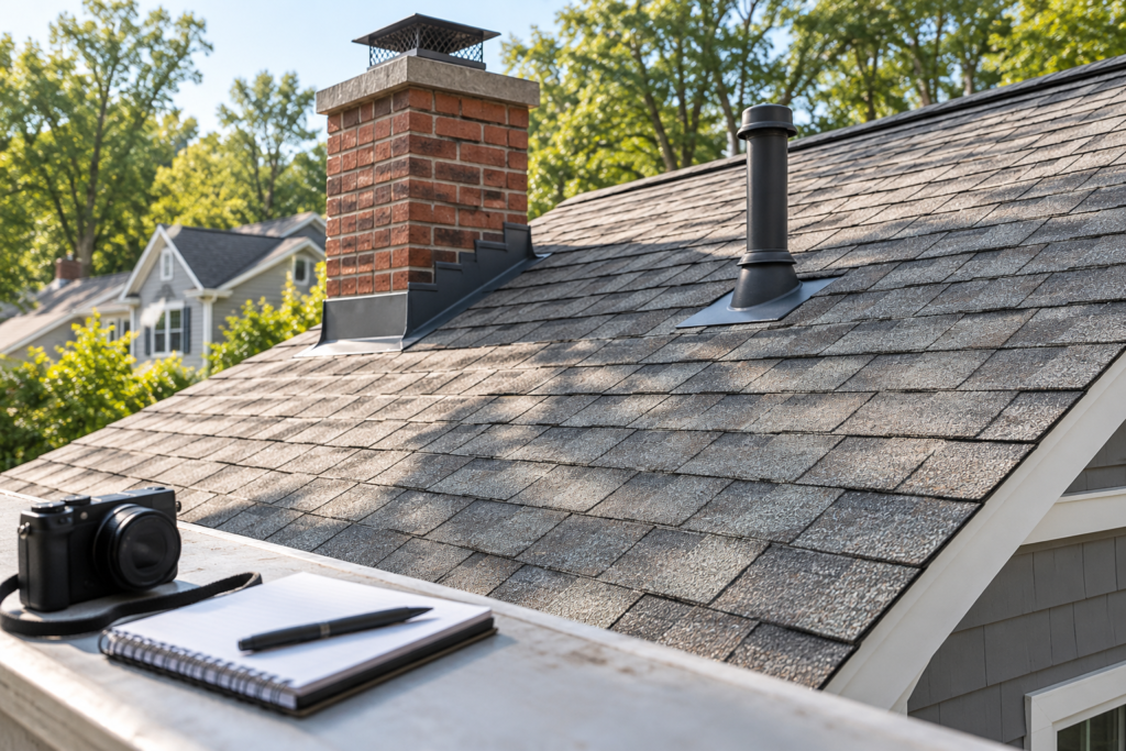 AI-generated roof inspection illustration